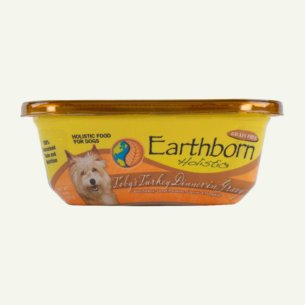 8oz Earthborn Holistic Toby's Turkey Dinner Grain-Free Natural Moist Dog Food