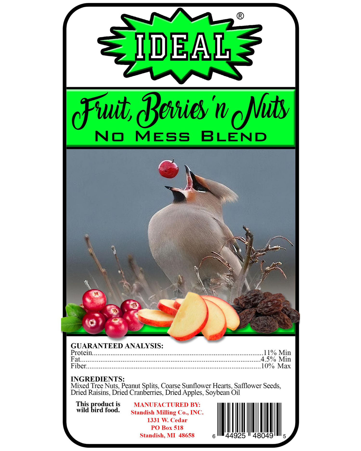 IDEAL Fruit Berries & Nut Blend Wild Bird Seed A Delectable Feast fo