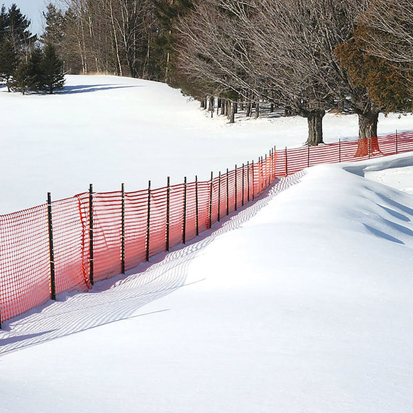 4'x50' Orange Poly Snow Fence - Heavy Duty & Weather Resistant