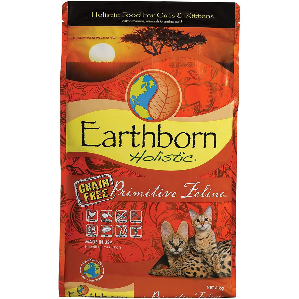 12.5 Lb Earthborn Holistic Primitive Feline Grain-Free Natural Dry Cat & Kitten Food
