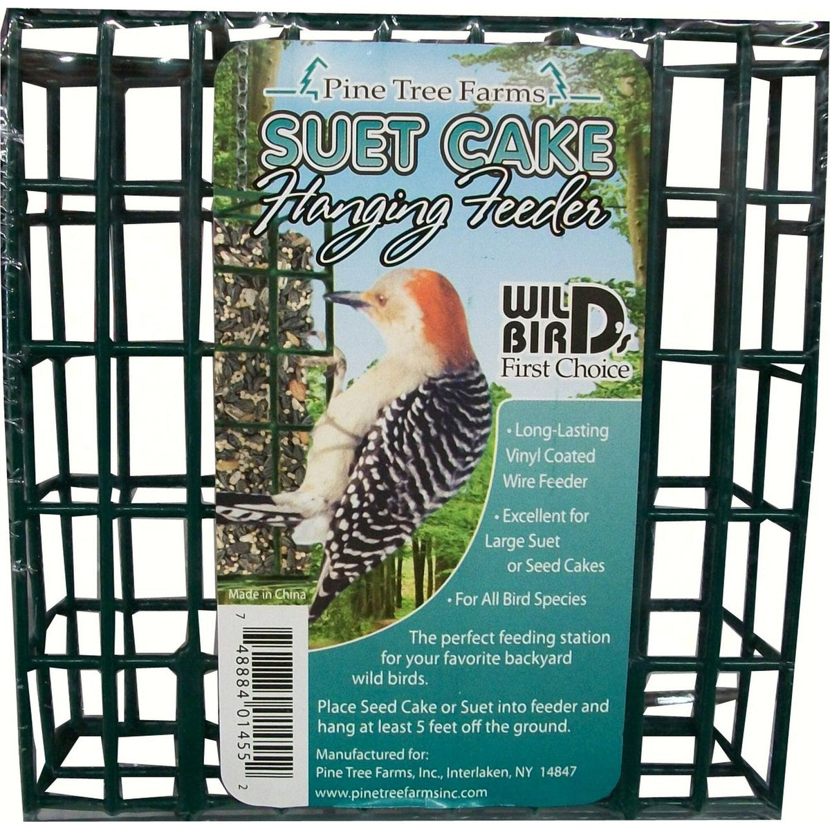 Pine Tree Farms Small Suet Cake Wire Hanging Feeder