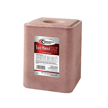 Champion's Choice Trace Mineral Block - 50 lbs Essential Mineral Supplement for Livestock Health and Performance
