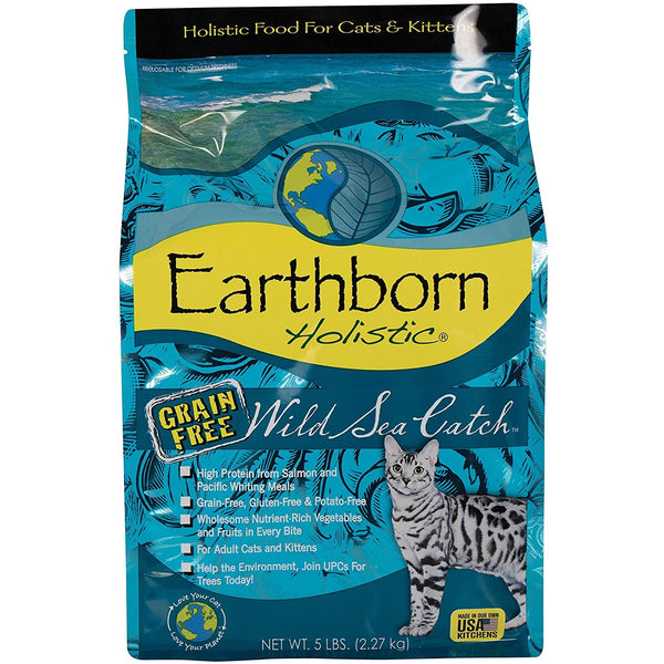 12.5 Lb Earthborn Holistic Wild Sea Catch Grain-Free Natural Dry Cat & Kitten Food