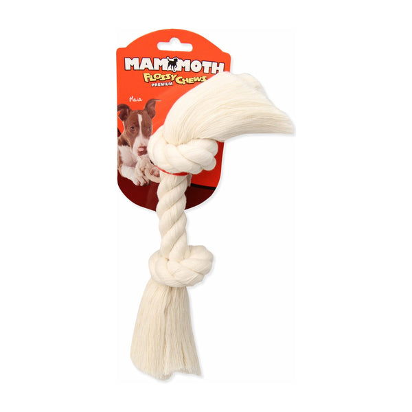Mammoth Medium 12in. White Rope Bone Dog Toy